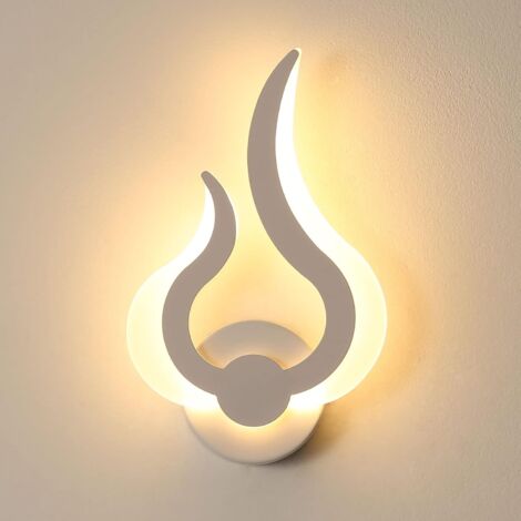 Led-Wandleuchte Innen, Moderne Acryl LED-Wandleuchte, 10W, Warmweiß 3000K, 220V, Flammenform, Nachtlicht, für Wohnzimmer, Flur, Schlafzimmer, W18 cm x H 30 cm
