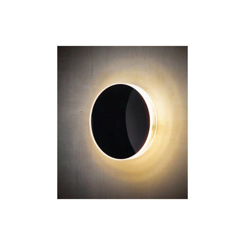 Heitronic - LED Wandleuchte MARBELLA schwarz 12 Watt Warmweiss 3000 Kelvin