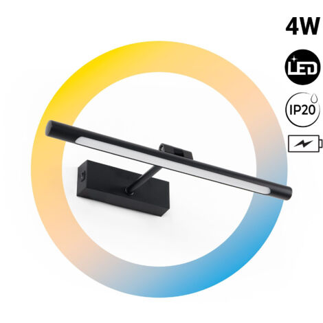 LED-Wandleuchte mit Batterie - 4W - Fernbedienung - CCT + DIM +