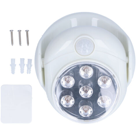 LED-Wandleuchte mit Infrarot-Bewegungsmelder, 360° drehbares intelligentes Nachtlicht, weiße Farbe