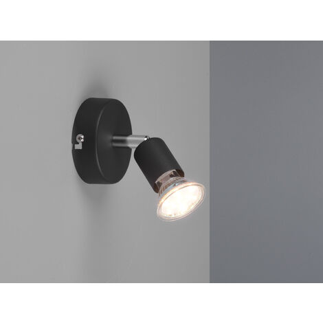 LED Wandstrahler 1 flammig Metall Schwarz, Breite 8cm