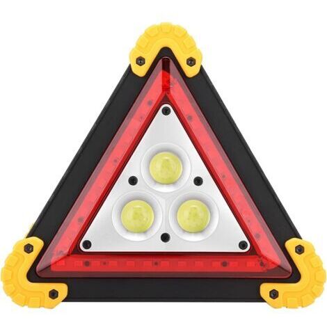 LED-Warndreieck für Autos, LED-Lichtdreieck, 10-W-Notfalldreieck mit roter Kontrollleuchte, Sicherheitsdreieck für Stoppschilder
