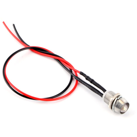 LED-Warnleuchten für Armaturenbrett – 4er-Pack – 12 V, 8 mm – Weißes Licht – Pkw und Transporter