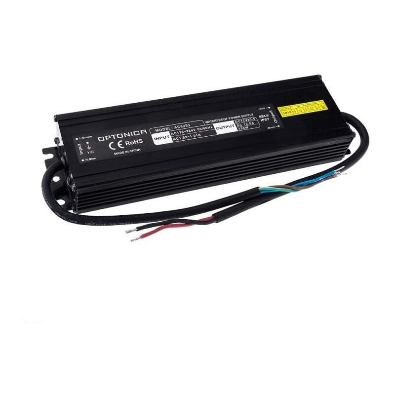 Optonica - Alimentation led DC12V 150W 12.5A Étanche IP67