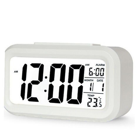Digital Wecker Alarmwecker Uhr Kalender Beleuchtet Nachttisch Schlummerfunktion 