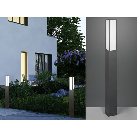 LED Wegeleuchte 2er Set eckig in Anthrazit, Höhe 155cm, IP54