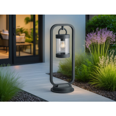 LED Wegeleuchte Landhausstil, Laterne in Anthrazit, Höhe 60cm
