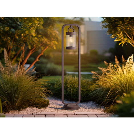 LED Wegeleuchte Landhausstil, Laterne in Rostoptik, Höhe 100cm