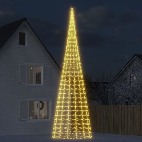 LED-Weihnachtsbaum für Fahnenmast 3000 LEDs Warmweiß 800 cm