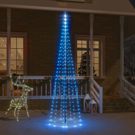 LED-Weihnachtsbaum für Fahnenmast Blau 310 LEDs 300 cm vidaXL