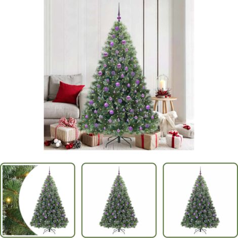 LED-Weihnachtsbaum -  Künstlicher Weihnachtsbaum mit 300 LEDs Grün 180 cm PE und PVC