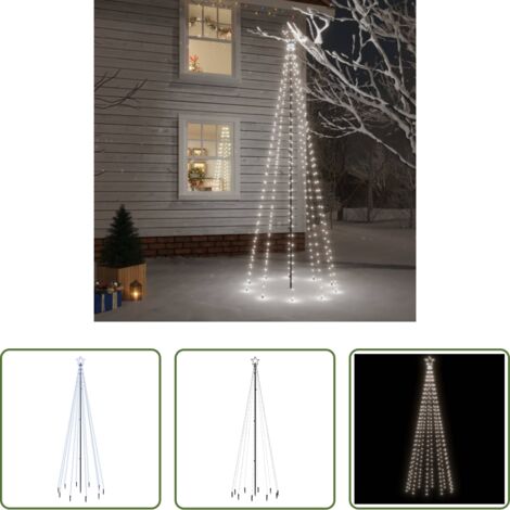 LED-Weihnachtsbaum -  LED-Weihnachtsbaum mit Erdnägeln Kaltweiß 310 LEDs 300 cm