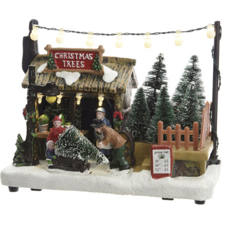 LED Weihnachtsdorf 3xAA 18x10,5x14,2cm
