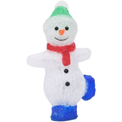 LED-Weihnachtsfigur Schneemann Acryl Indoor und Outdoor 30 cm vidaXL