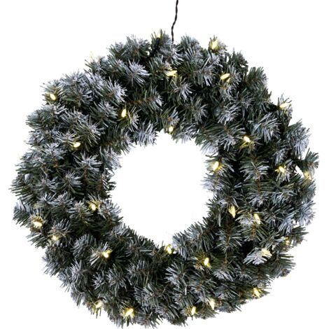 LED Weihnachtskranz Edmonton 50cm weiß