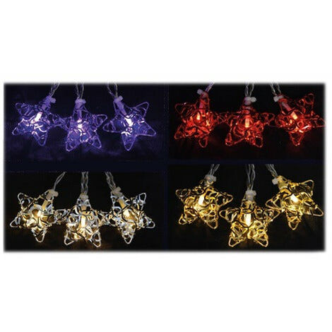 LED -Weihnachtsstellin mit 10 Batterellichtern für Innenräume