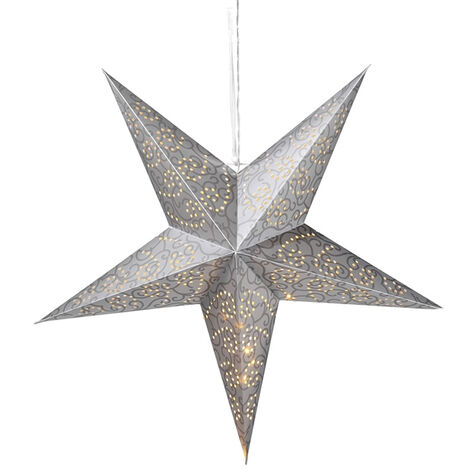 LED Weihnachtsstern Ø 60cmwarmweiß-M76156-Grau