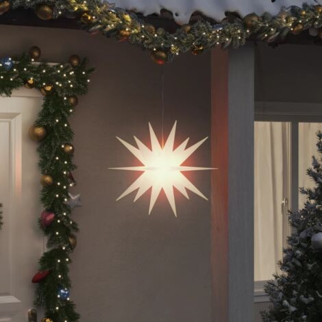 LED-Weihnachtsstern Faltbar Weiß 43 cm vidaXL