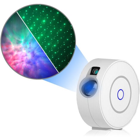 LONGZIMING LED Wifi Projecteur Ciel Étoilé,Intelligent Projecteur Étoilé Veilleuse Galaxie,Gradation/Contrôle vocal/Connexion WiFi/Minuterie,Chambre Décorer,Cadeau,Noël,Google Assistant (Blanc)