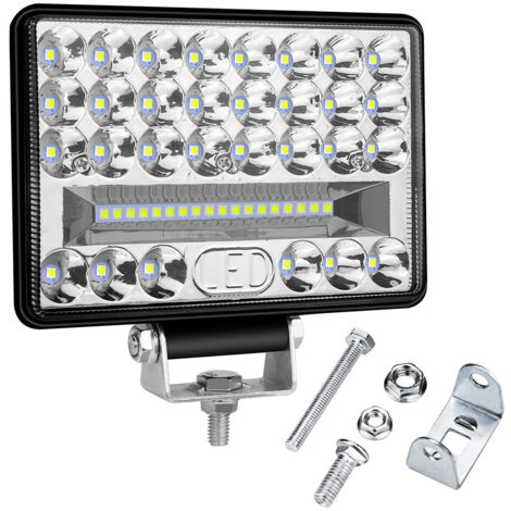 LED work lights, 5-inch heavy-duty LED spotlights, 12V-24V waterproof driving fog lights, suitable for trucks, ATVs, UTVs, 4x4s, and SUVs (1 unit per pack)