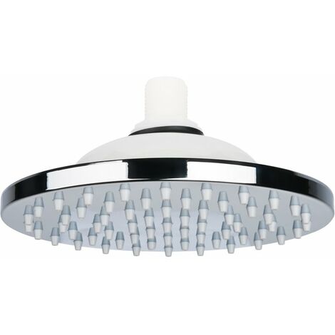 Leda – Pomme de douche fixe ronde – Douche de tête 1 pièce – Design compact pour cabines et parois de douche – Installation facile