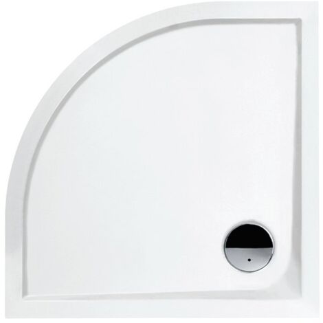 Leda – Receveur de douche à poser quart de rond 90 x 90 cm – Acrylique renforcé antidérapant classe A – Épaisseur 6 cm pour sécurité optimale