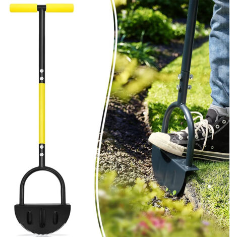 LEDANDER Coupe-bordures professionnel:Doté de lames en acier ultra-résistantes-disponibles en modèles demi-lune ou dentelés-conçues pour réduire efficacement la fatigue dorsale.Idéal pour délimiter le