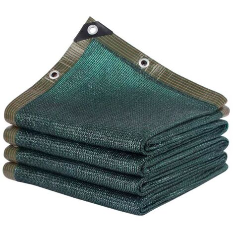 LEDANDER Filet d'ombrage extérieur vert foncé, filet d'ombrage de cour et de protection solaire isolant thermique, 2m5m, avec 50 attaches de câble