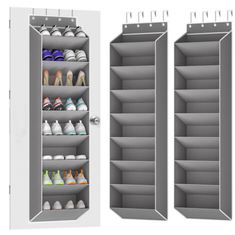 LEDANDER Lot de 2 cintres pliables pour chaussures de voyage, légers et suspendus, pour valises, rangement portable pour chaussures de sport, gris