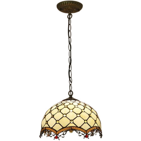 LEDANDER Lustre rétro européen 30 cm, 9 W. Lustre de luxe, luminaire décoratif rétro, lumière chaude, douille 220 V/E27, idéal pour la maison, les hôtels et les restaurants.