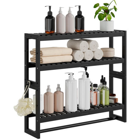 LEDANDER Three-Tier Floating Wall Shelf, Office Shelf, Student Room Shelf, Suitable for Home Use, 42 x 15 x 43 cm