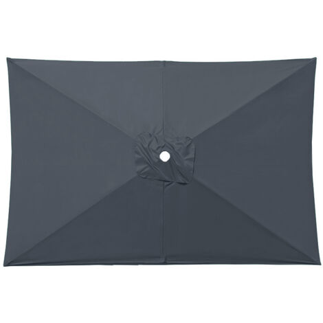 LEDANDER Toldo de repuesto para sombrilla rectangular, impermeable, color gris, 2 x 3 metros