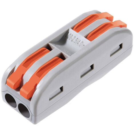 Ledbox – Connecteur rapide double pour câbles 0,08-2,5mm² – Connexion encliquetable – Courant 32A – Tension 250V – Dimensions 20,5x15x15mm