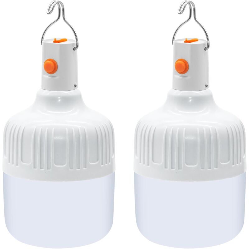 Ledeak 2 Pièces Lanterne Camping led, Lampe Camping usb Rechargeable Puissante 500 Lumens Lampe Exterieur, 3 Modes Luminosité, Portable Étanche Lampe