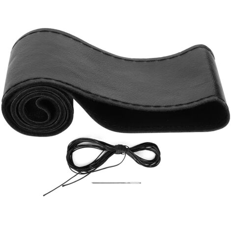 Leder-Lenkradbezug, Nadeln, Faden-Set, DIY, Nebenerwerb, Handnhen, Auto-Innendekoration, Schwarz