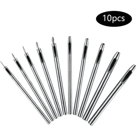 Leder-Lochstanzer, 10 Stück, Stanzer, Stanzer, Lederstanzer, Papiermotor, Dichtung, Hohlloch, runder Stahl, Hohlstanzer-Set, Leder-Hohlstanzer