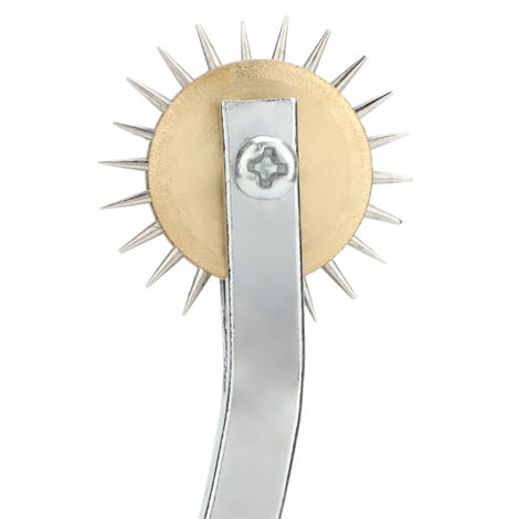 Lederhandwerk-Nährolle für Heimwerker - Markierrad mit ergonomischem Metallgriff (17,5 cm, 4 mm)