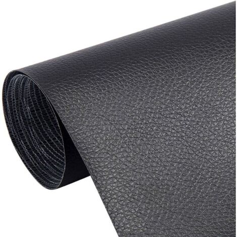 Lederreparaturflicken, 5 selbstklebende Lederflicken, strapazierfähiges Kunstleder, abriebfest, selbstklebend, für Autositze, Sofas (20 x 30 cm, schwarz)