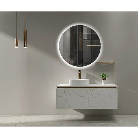 Specchio led bagno 70x120 cm reversibile con sensore touch-screen