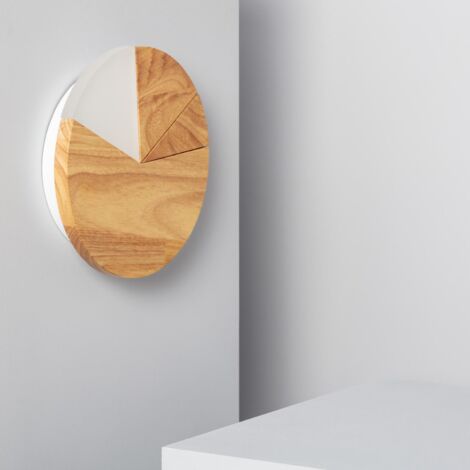 Ledkia – Applique murale LED 18W – Éclairage naturel – Design en bois pour intérieur – Idéal pour salons et restaurants