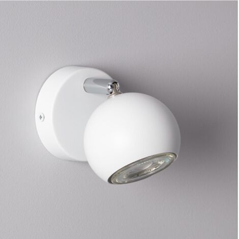 Ledkia – Applique murale orientable en aluminium – 1 spot GU10 – Dimensions 110x80x125mm – Éclairage d'accentuation intérieur