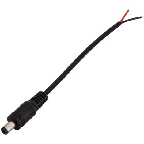 Ledkia – Câble de connexion Jack mâle pour ruban LED 12/24V DC – Connecteur étanche – Compatible avec systèmes d'éclairage LED