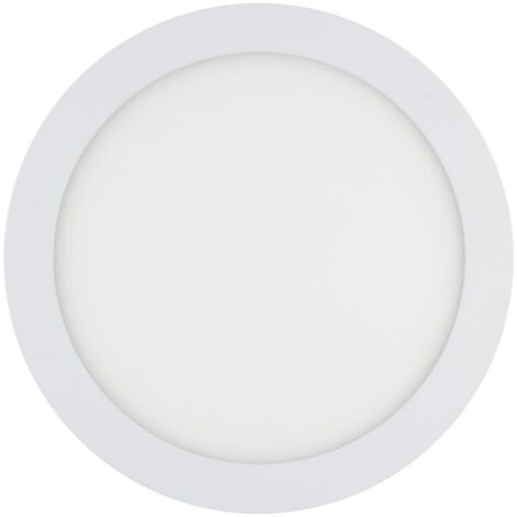 Ledkia – Dalle LED 18W ronde extra-plate Ø 205 mm – Luminosité 1400 lm – Angle d'ouverture 120° – Tension 176-265V AC – Pour faux plafonds