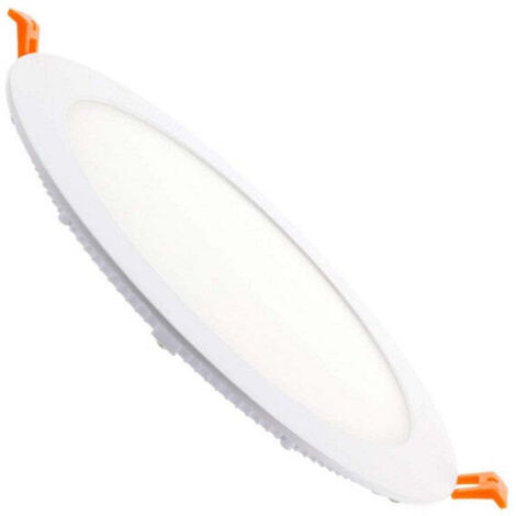 Ledkia – Dalle LED ronde extra-plate 18W Ø 205 mm – 4000K blanc neutre – Luminosité 1400 lm – Angle d'ouverture 120° – Installation facile faux plafonds