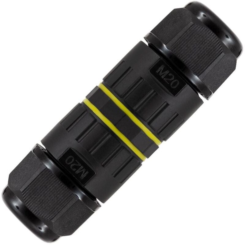 

Conector de Cable Estanco 3 Contactos 0.5-4mm² IP68 Negro - Negro