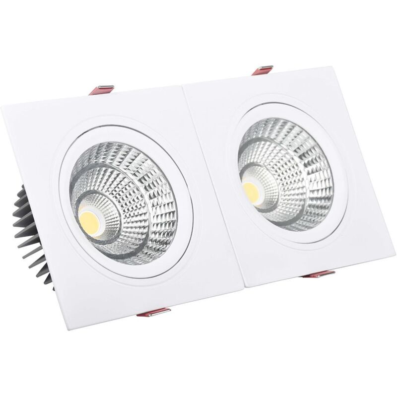 

Foco Downlight LED 10W Rectangular Doble New Madison Corte 165x75 mm Blanco Cálido 3000K - 3200K . - Blanco Cálido 3000K - 3200K