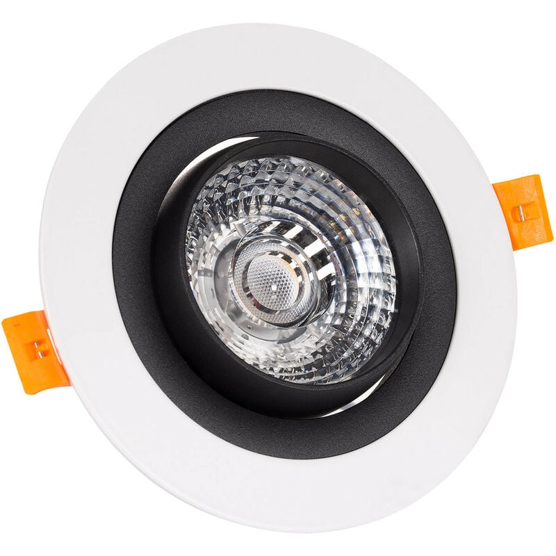 

Foco Downlight LED 18W COB Direccionable 360º Negro Circular Design Corte Ø 120 mm Blanco Cálido 3000K . - Blanco Cálido 3000K