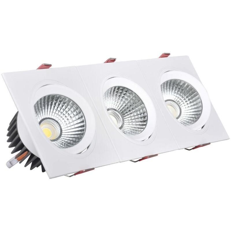 

Foco Downlight LED 45W Rectangular Triple New Madison Corte 400x120 mm Blanco Cálido 3000K - 3200K . - Blanco Cálido 3000K - 3200K
