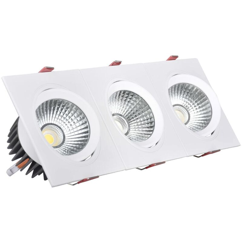 

Foco Downlight LED 45W Rectangular Triple New Madison Corte 400x120 mm Blanco Neutro 4000K - 4500K - Blanco Neutro 4000K - 4500K
