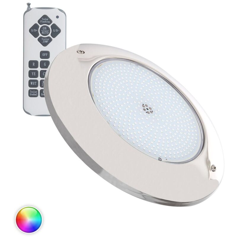 

Foco Piscina LED Superficie RGB 12V AC Acero Inoxidable 35W IP68 RGB - RGB